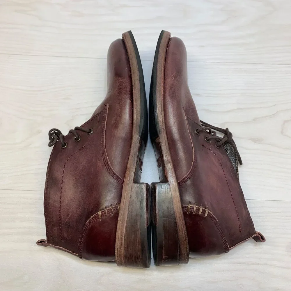 Freebird McCoy Brown Cognac Leather Shoes‎ Chukka Boots Size 10 Business Luxury